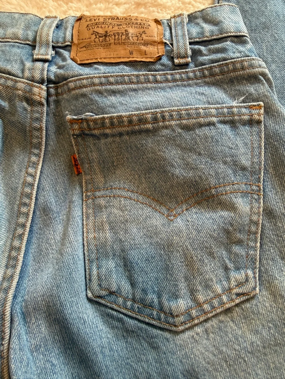 Vintage 1987 Orange Tab Levi’s 30x30 Button 536 Made in USA